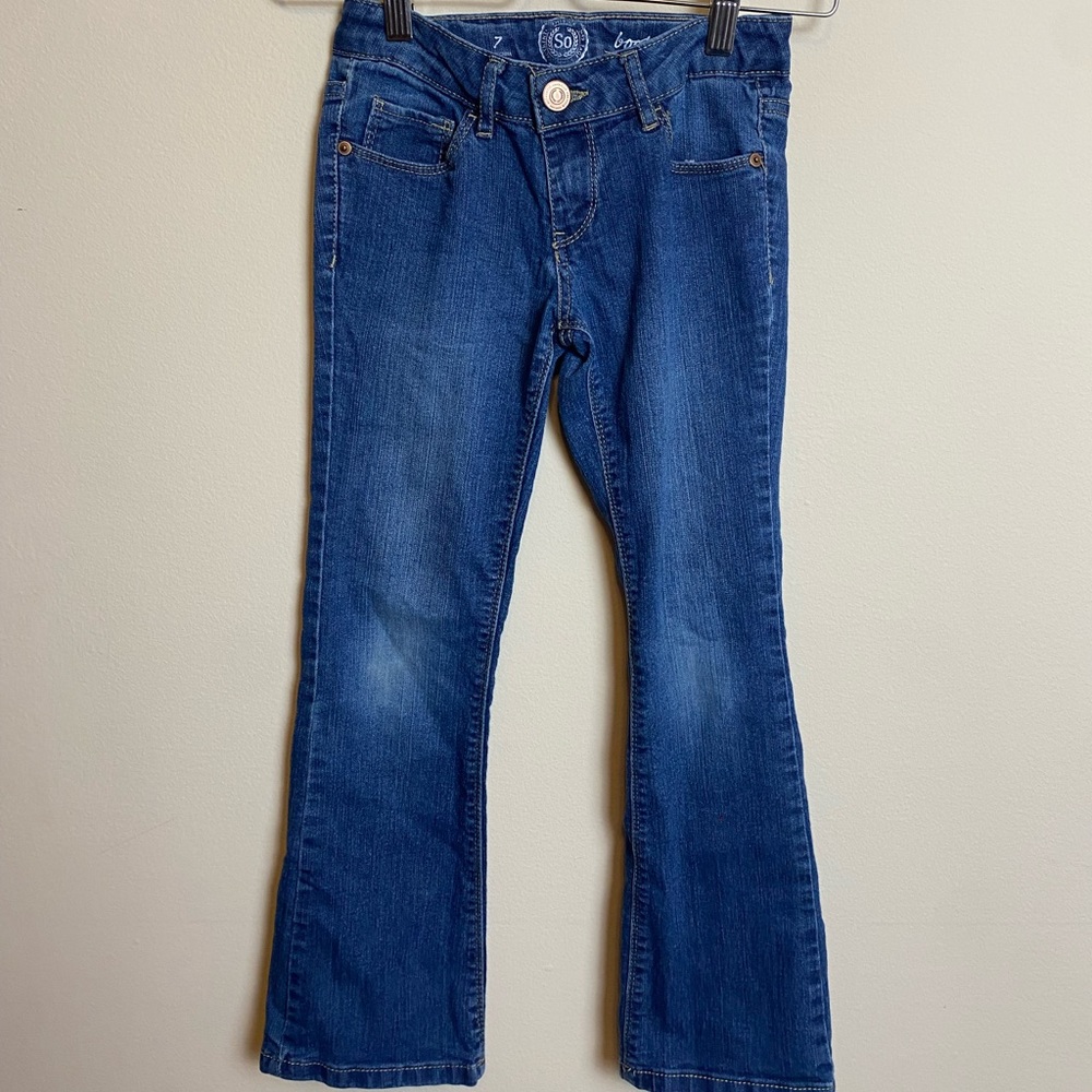 SO bootcut girls size 7 jeans